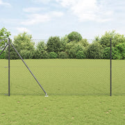 Recinzione a Maglie Set di 2 Grigio Metallo 25 x 1,5 m