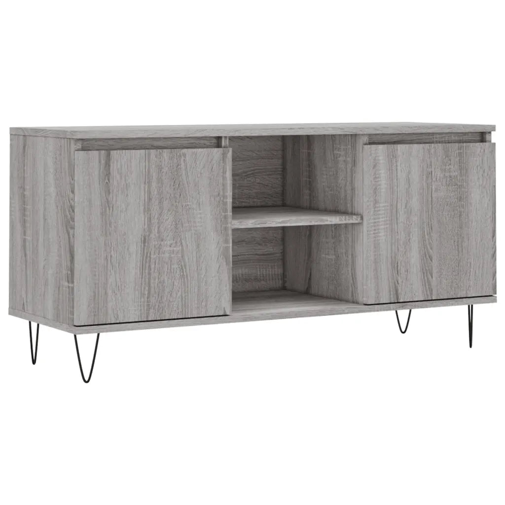 Mobile Porta TV-Credenza TV Grigio Sonoma 104x35x50 cm in Legno Multistrato
