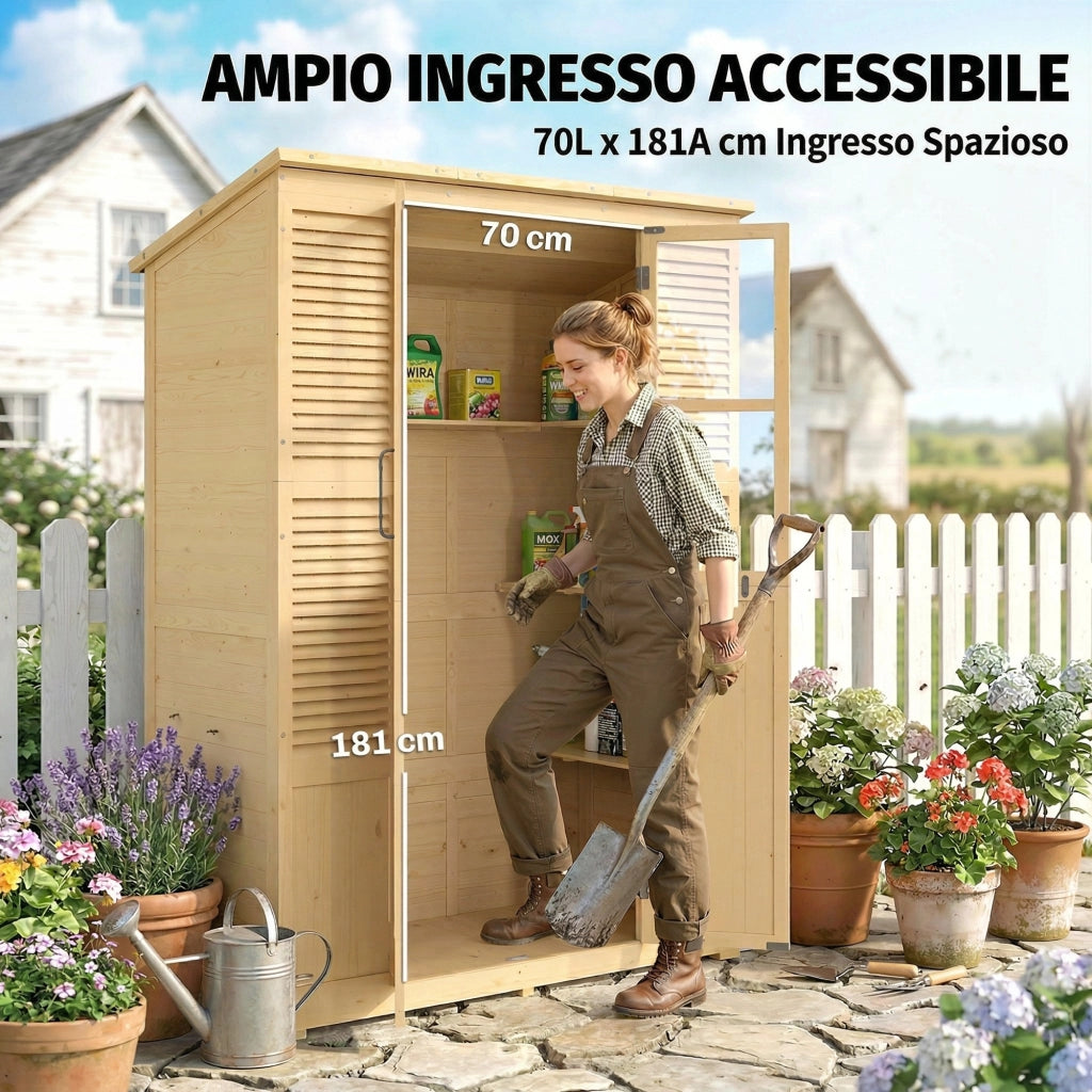 Capanno da Giardino con Pavimento e 4 Finestre ¨C zephmum ¨C Legno