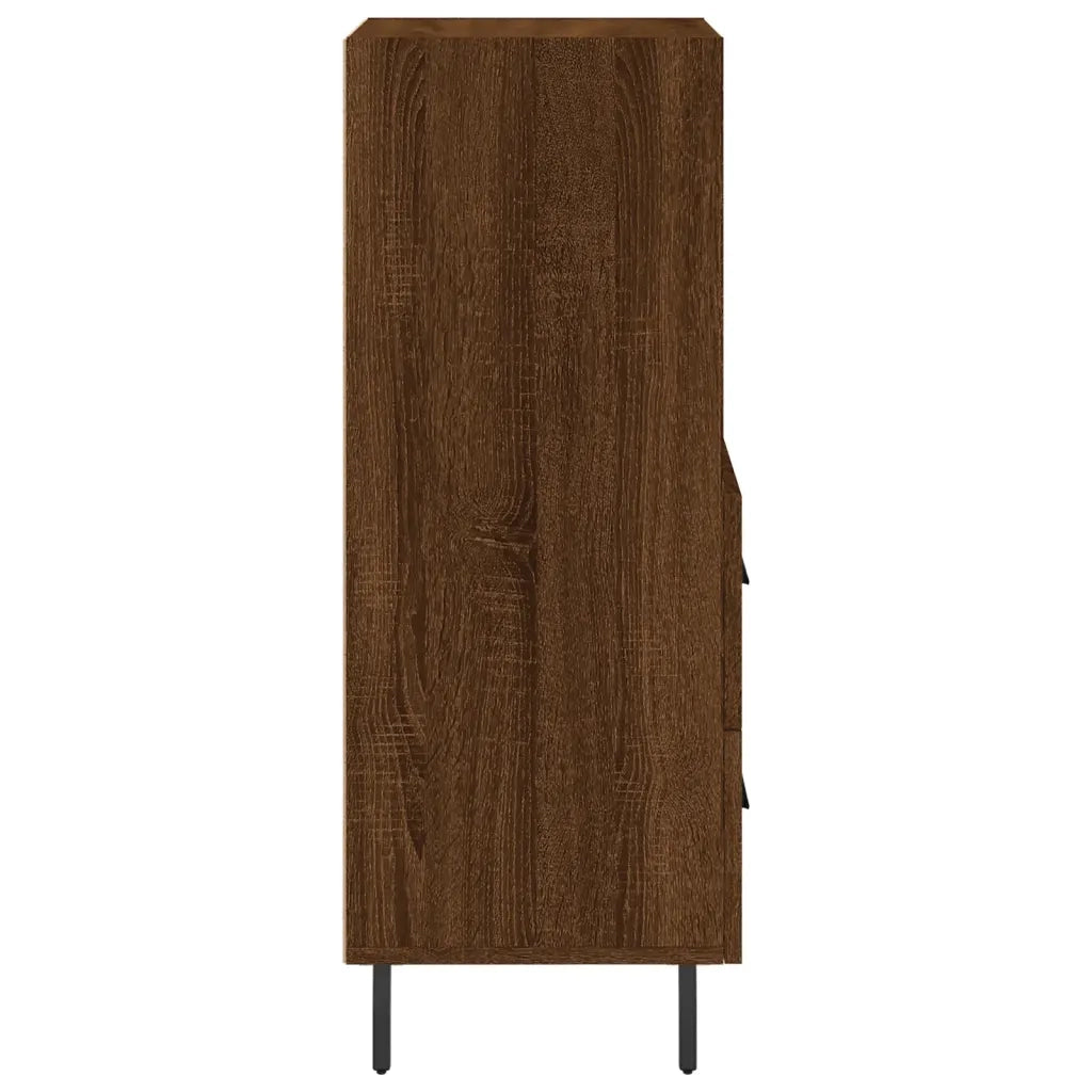 Credenza Rovere Marrone 34,5x34x90 cm in Legno Multistrato 828691