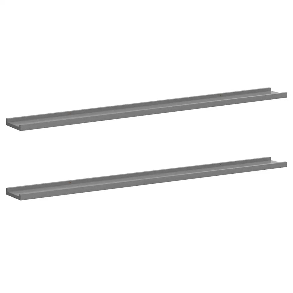 Mensole da Parete 2 pz Grigie 115x9x3 cm cod mxl 33413