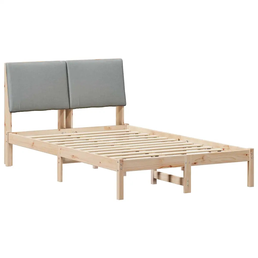 Struttura del Letto Marrone e grigio chiaro 135 x 190 cm