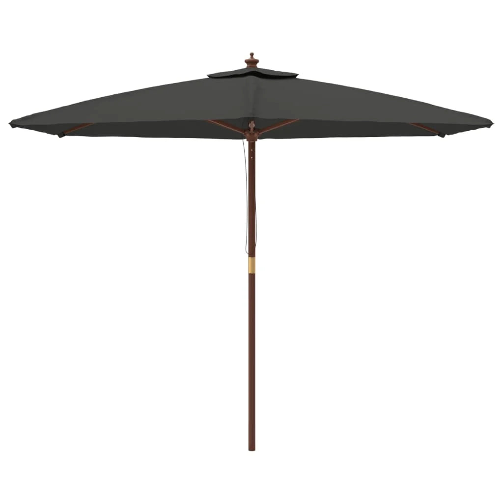 Ombrellone da giardino con palo in legno 299 x 240 cm antracite 02_0008334