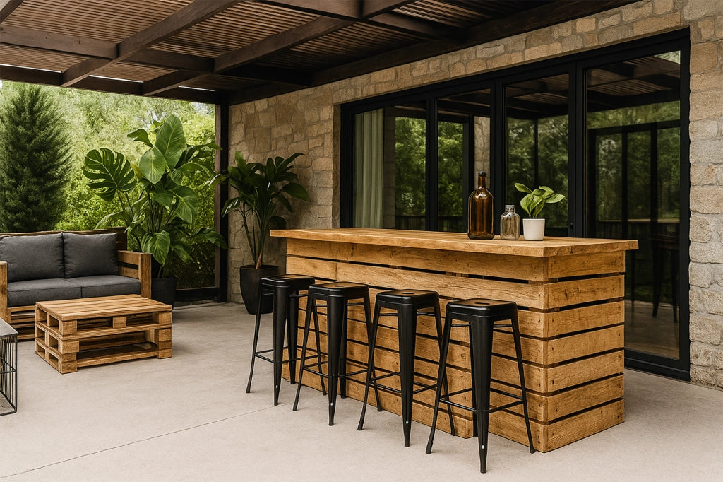Set di 10 sgabelli bar cucina industriali in metallo nero, sgabelli impilabili - Maggie