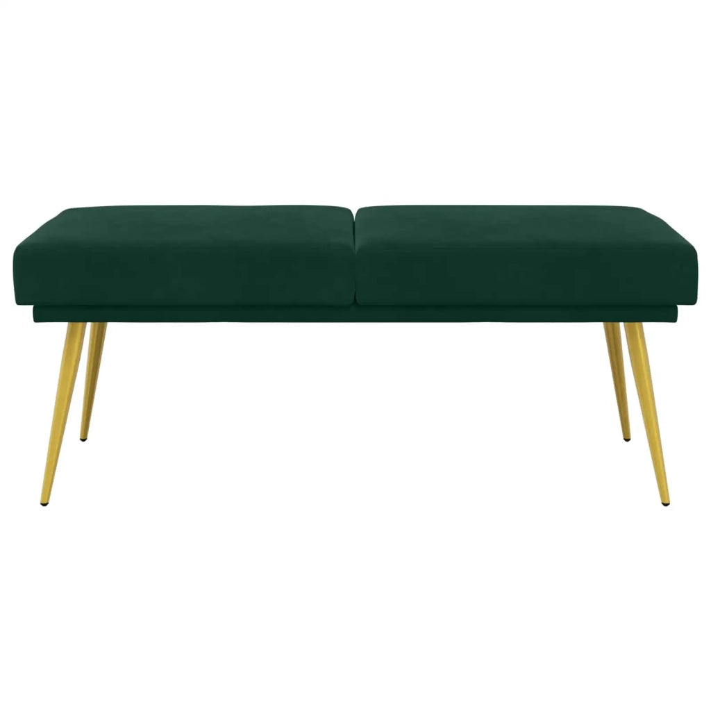 Panchina a doppio strato Verde Scuro 120 x 45 x 46 cm Velluto 42038587