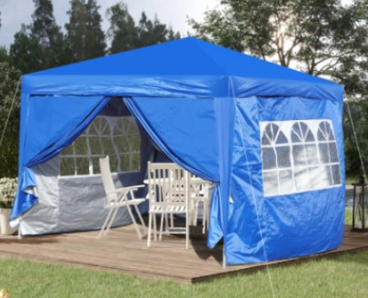 Gazebo Pieghevole 3x3m ¨C MINIMAL ¨C Acciaio, Blu, Impermeabile