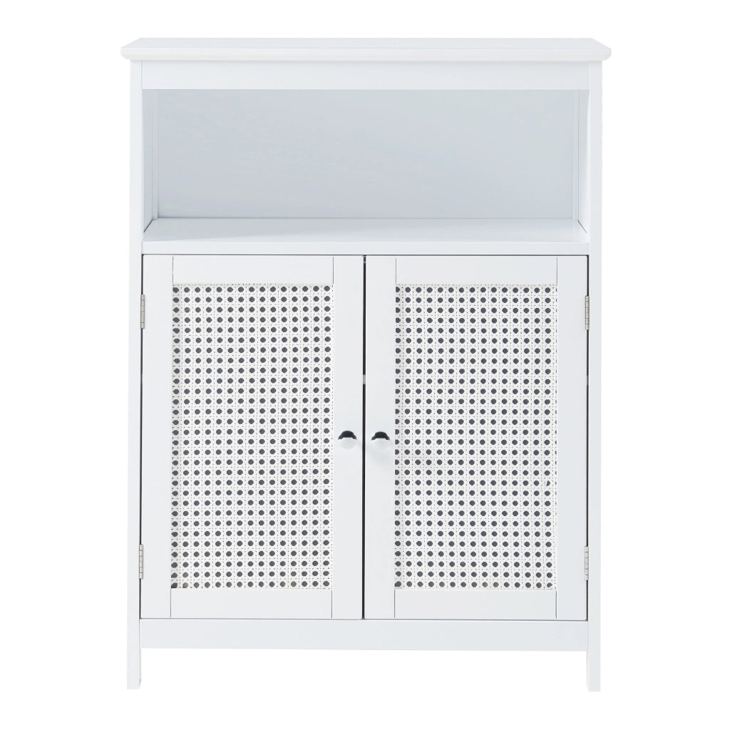 Armadietto da Bagno Karlsøy con Ante e Scomparto - Bianco [en.casa]