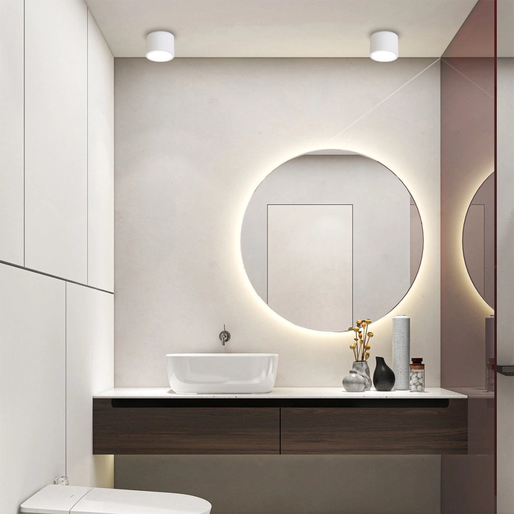 Plafoniera tonda bianca Ø8,2 GX53 IP65 Kendal Light
