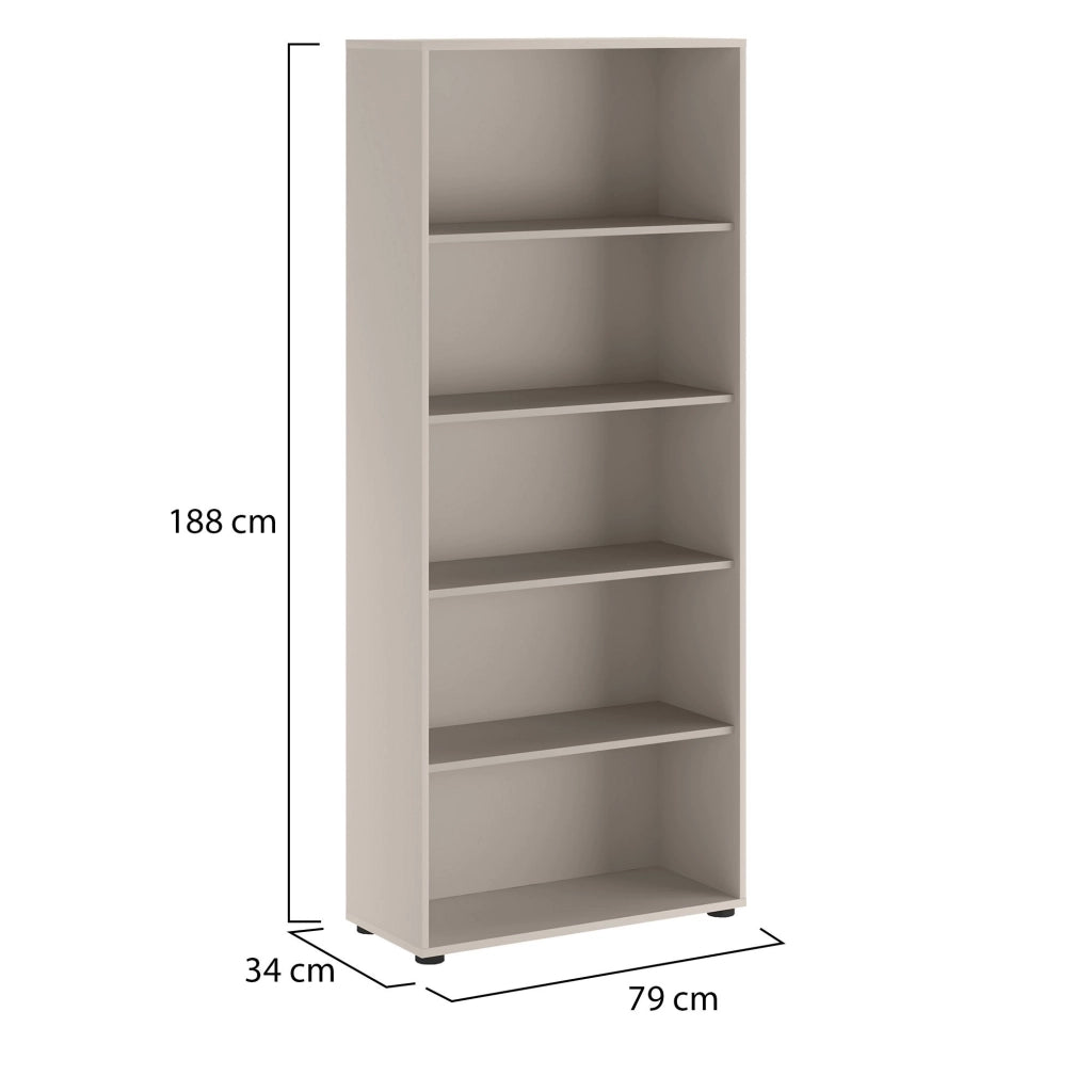 Biblioteca Brugnera, Libreria 4 Ripiani, 79x34x188h cm Beige