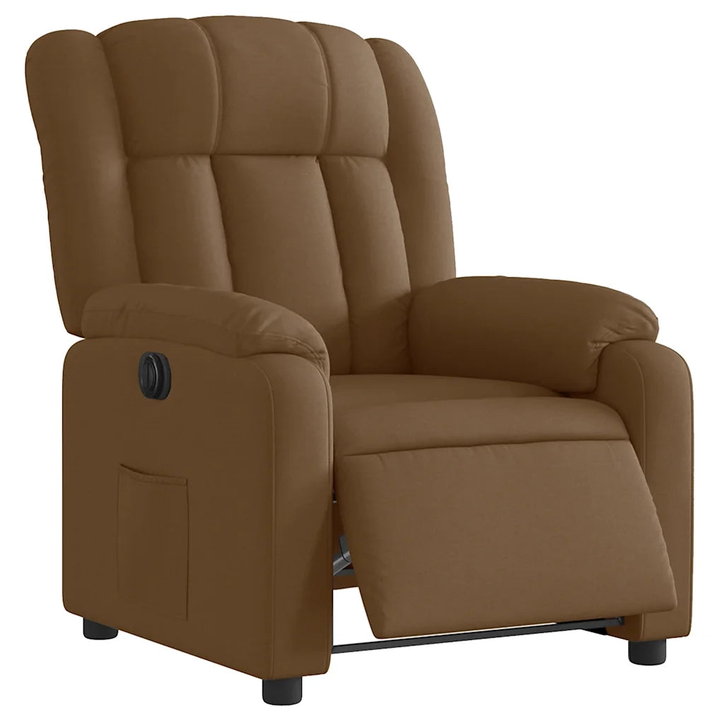 Poltrona Elettrica Reclinabile Marrone in Tessuto 3205296