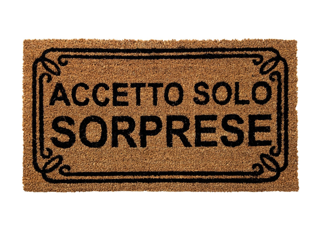 Zerbino Entrata Ingresso Casa Esterno Antiscivolo In Cocco Allegro Dis. Accetto Solo Sorprese