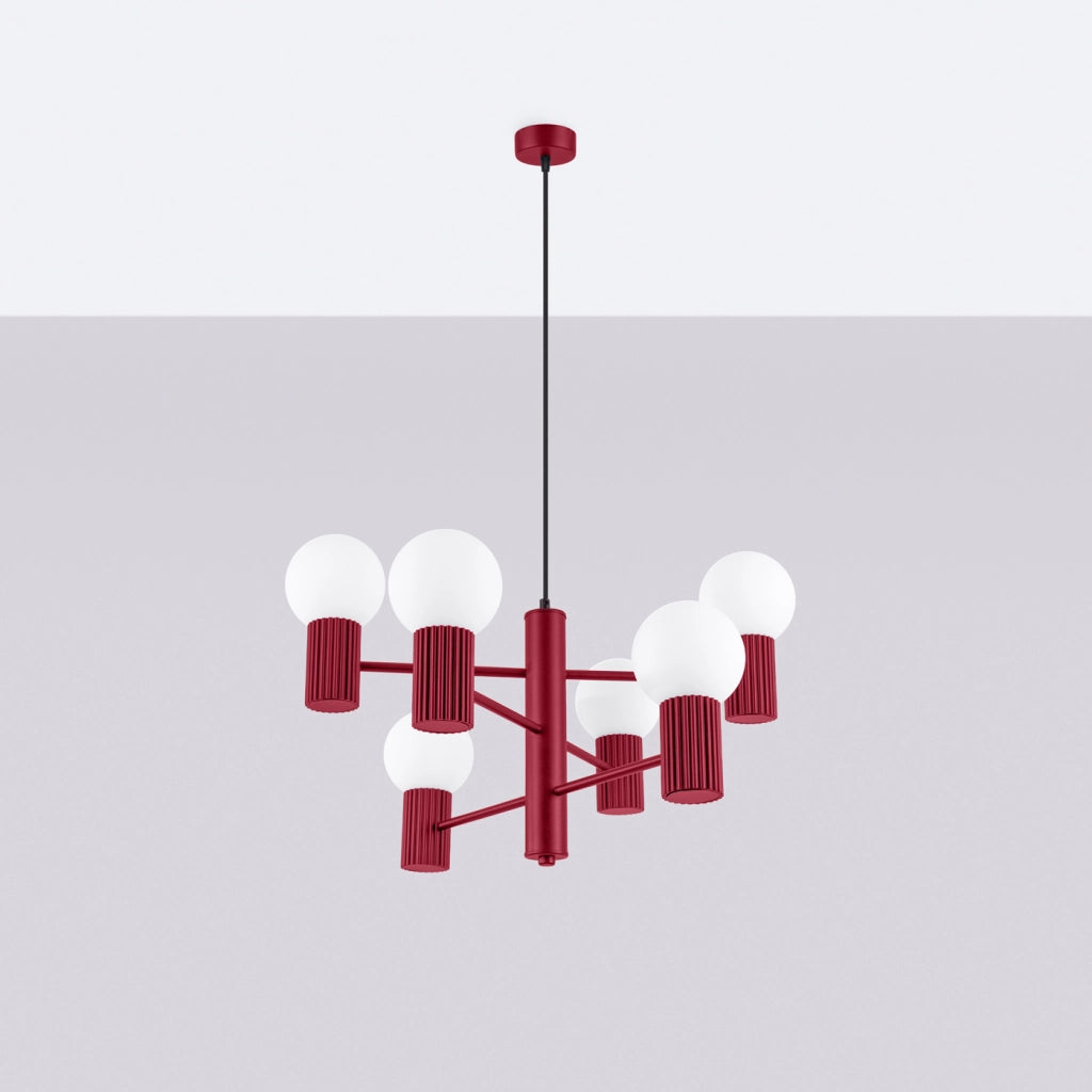 Lampadario HALO 6 bordeaux