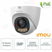 Camera poe dome 3k 5mp ip67 ai 3.6mm/ir30/h265/sd/mic allarm led - IPC-PS8D-5V0