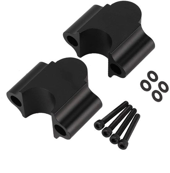 Altezza di sterzo universale 30 mm - in alluminio - morsetto di sterzo - compatibile con 7/8'' (22 mm) - nero - altezza di sterzo
