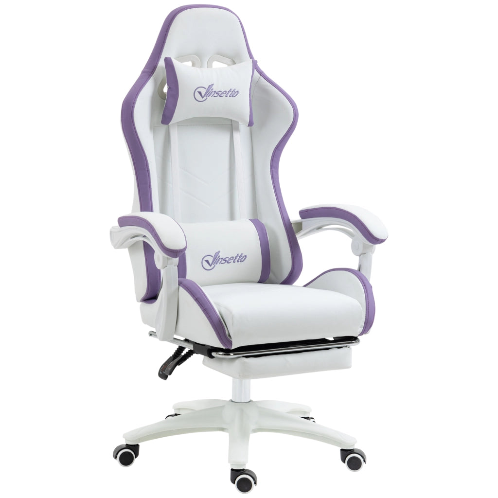Poltrona Gaming Ergonomica ¨C Zephmum ¨C Bianco 65x65x121-129 cm