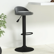 Sgabello da Bar Grigio Scuro in Velluto cod mxl 57274
