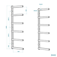 Scaffale in metallo con bracci a sbalzo 6 piani max 300 kg per legno e carichi pesanti