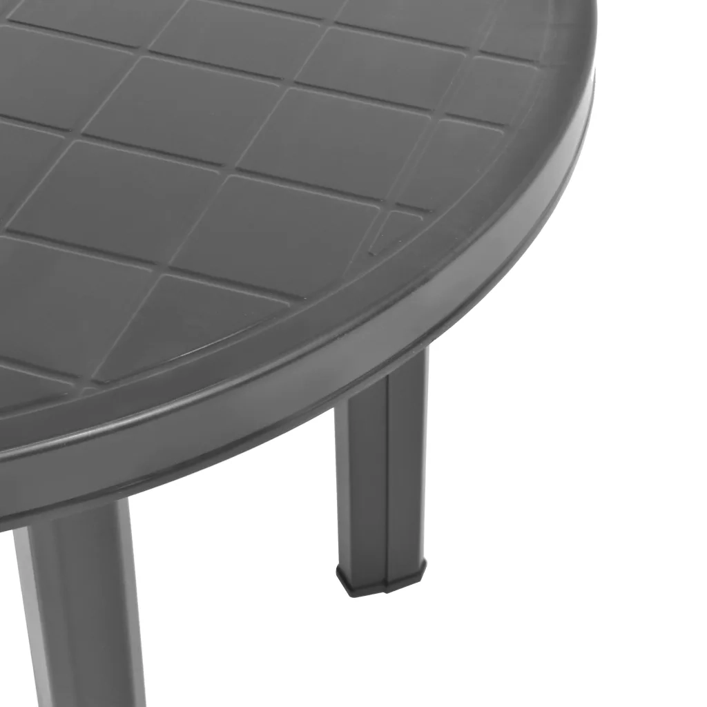 Tavolo da Giardino Antracite 89 cm in Plastica 48807