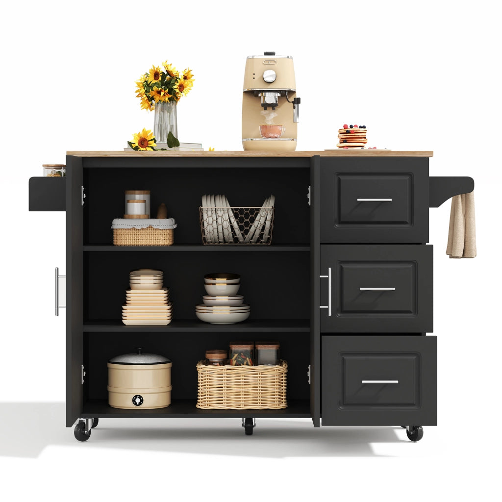 Tavolo da Cucina Pieghevole con Cassetti e Ripiano ¨C MINIMAL ¨C Rovere, 137x43x92 cm