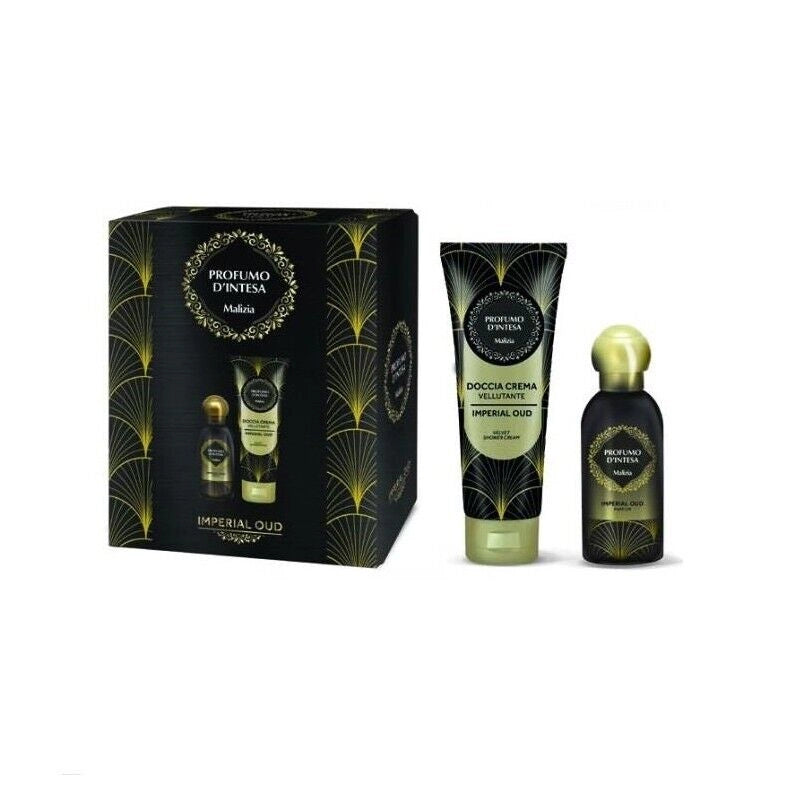 MALIZIA CONFEZIONE REGALO PROFUMO IMPERIAL OUD NERO + DOCCIA CREMA VELLUTANTE