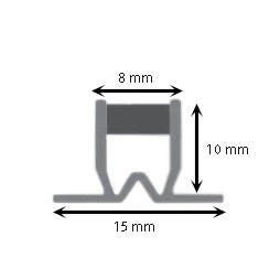 Giunto di dilatazione in plastica 2 metri : Modello - 12X8MM TRASPARENTE
