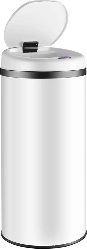 Cassetta della Spazzatura Automatica 50L - Contenitore della Spazzatura Ronde Idrorepellente con Display LED USB Ricaricabile