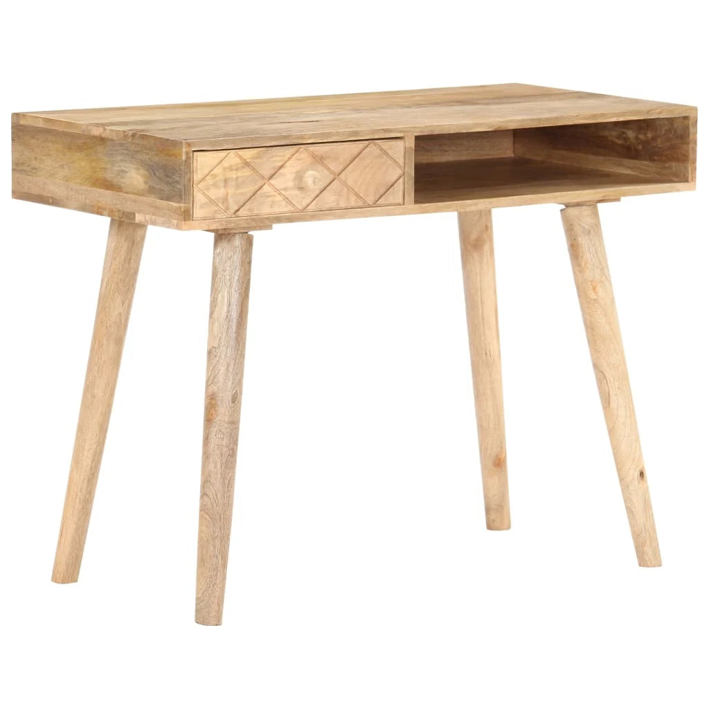 Toeletta tavolo da trucco di design mobili per camera da letto 100 x 50 x 76 cm legno massello di mango 02_0006358