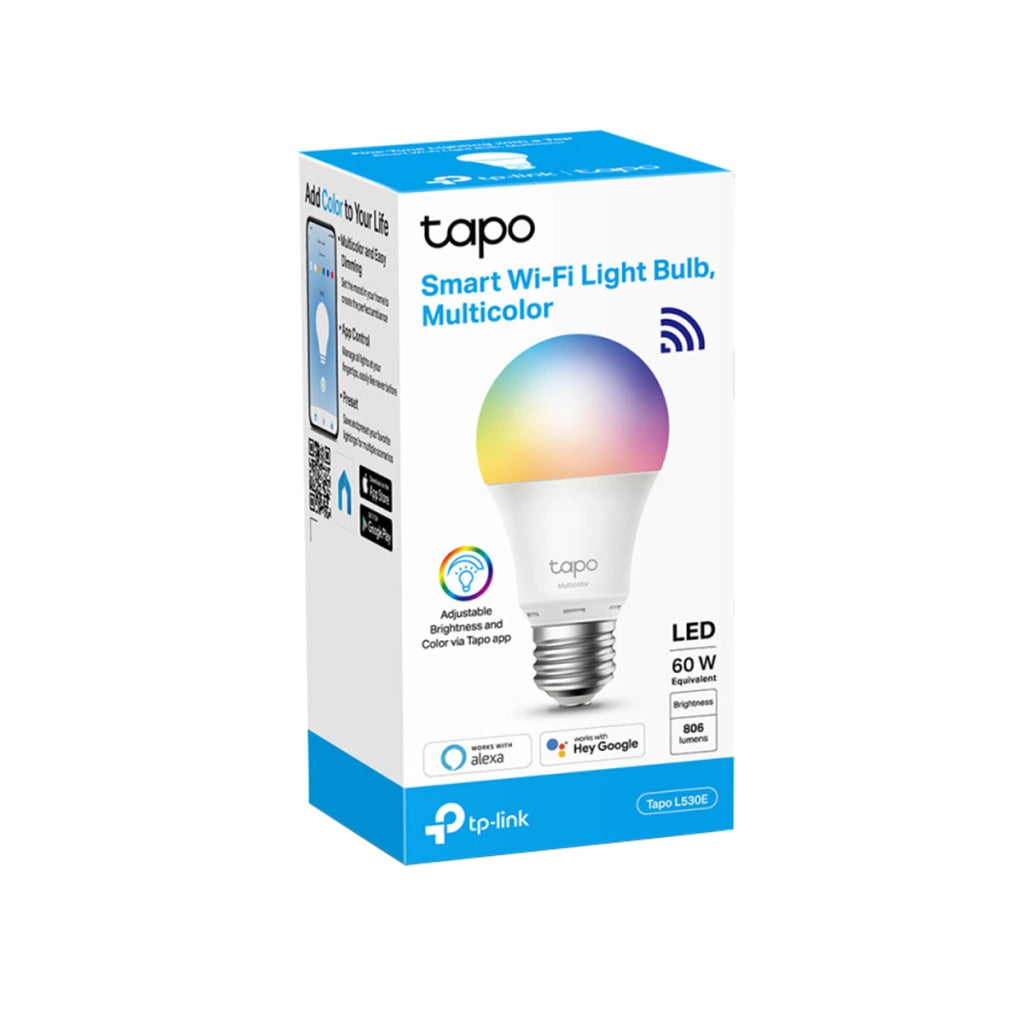 Lampadina Connessa Wi-Fi Multicolore 806lm con Comando Vocale Bianco Tapo