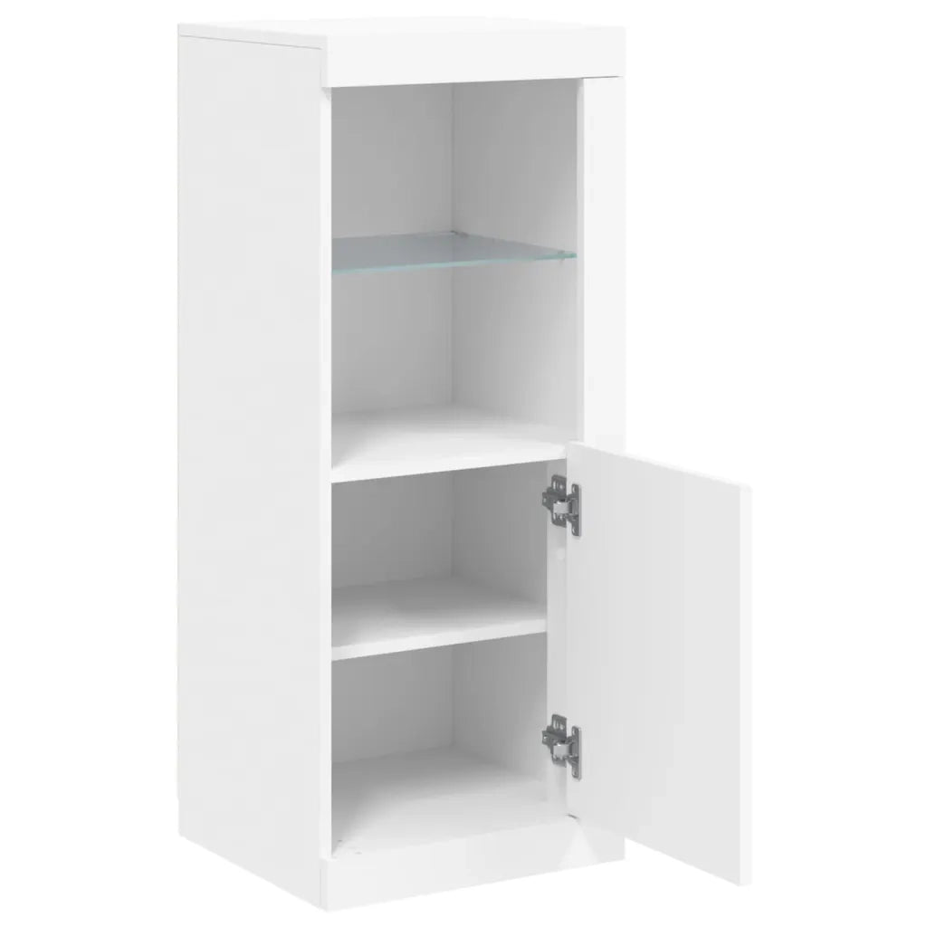 Credenza con Luci LED-Buffet-Armadio da cucina Bianca 41x37x100 cm 532018