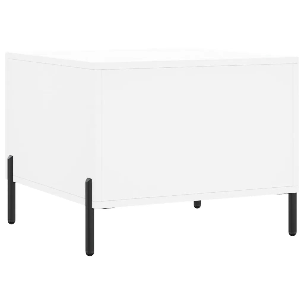 Tavolini da Salotto 2 pz Bianchi 50x50x40 cm Legno Multistrato 829413
