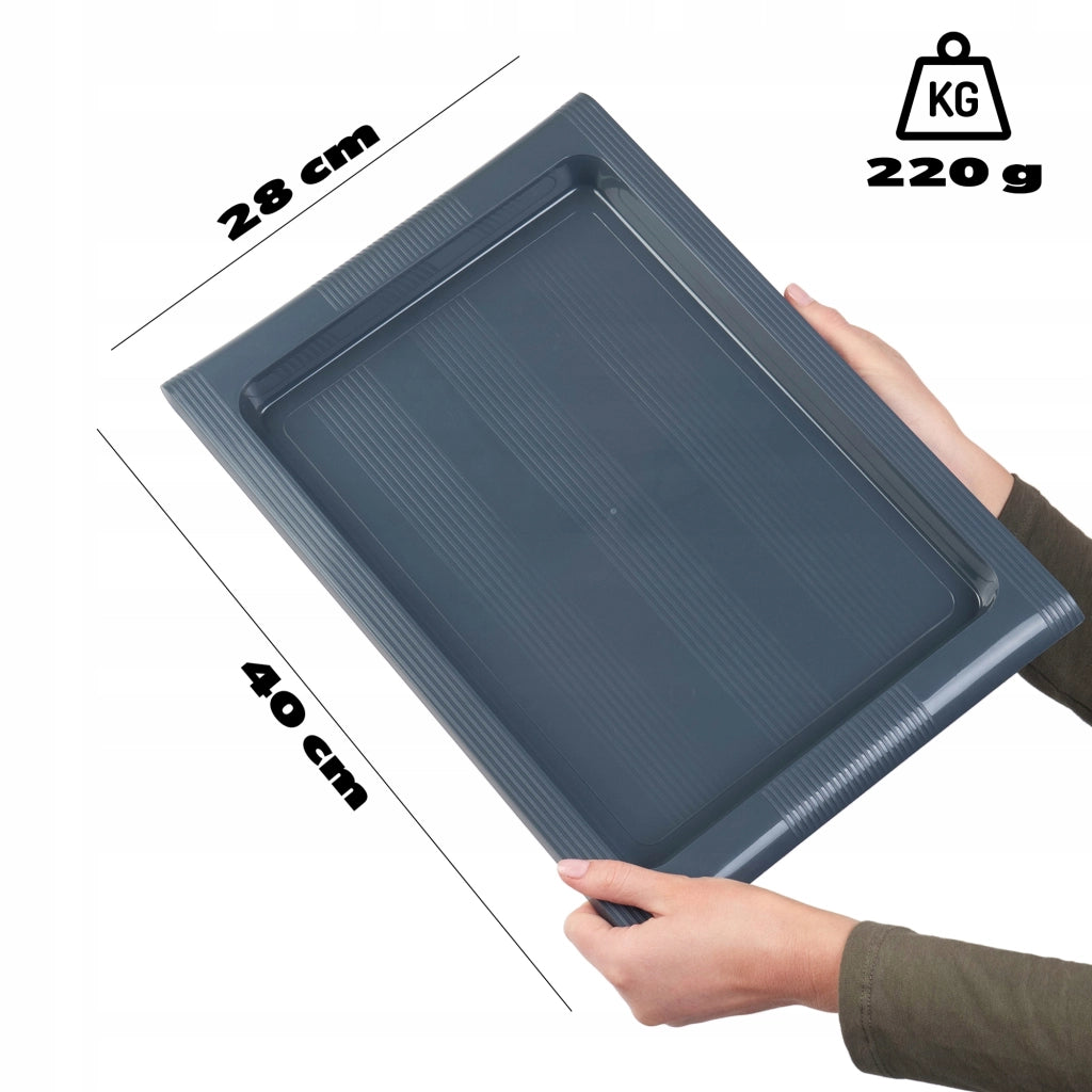 Vassoio da portata in plastica KADAX per cucina, camerieri, bar, grande 40x28 cm