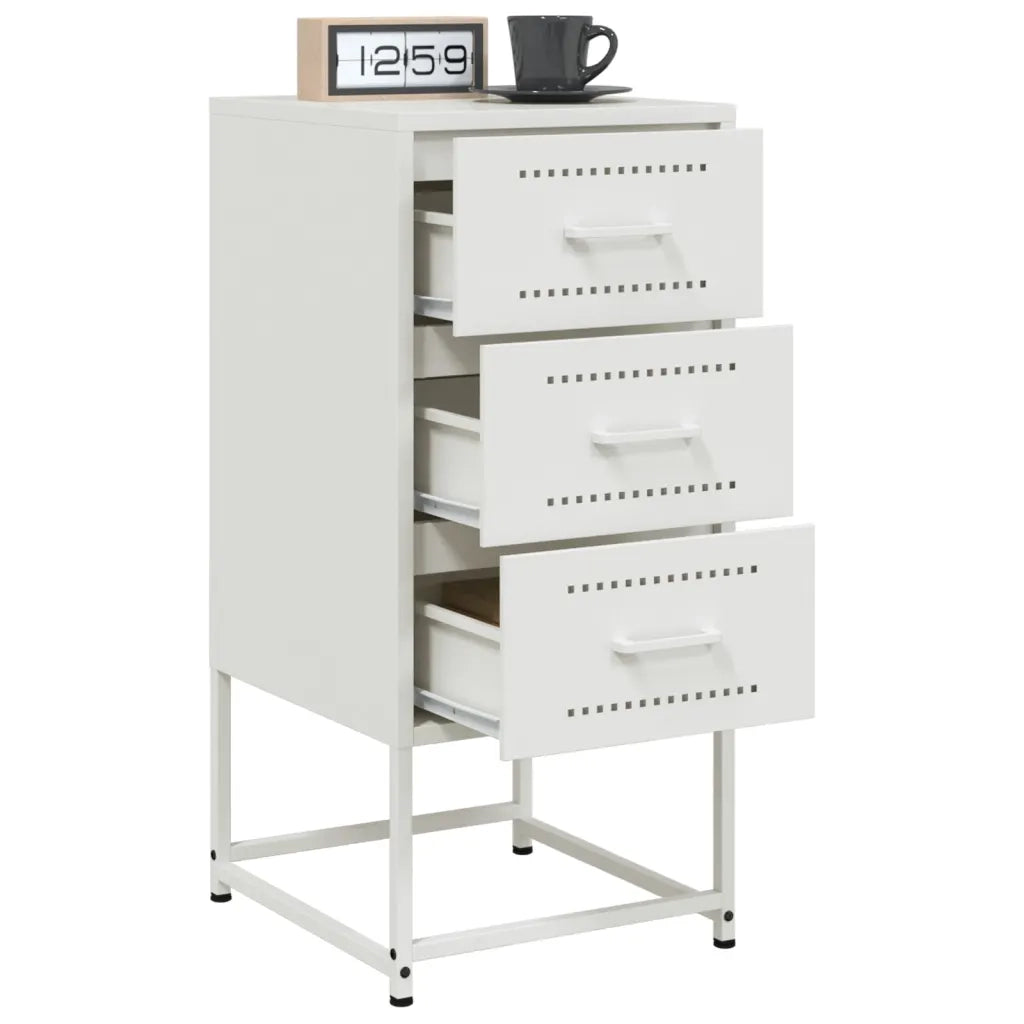 Comodini 2 pz Bianchi 36x39x78 cm in Acciaio 846589