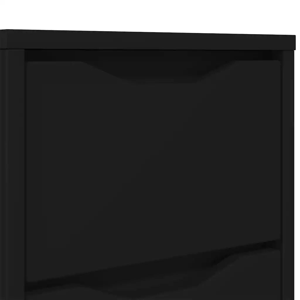 Comodino con cassetto Nero 30,5 x 30 x 43 cm Legno multistrato