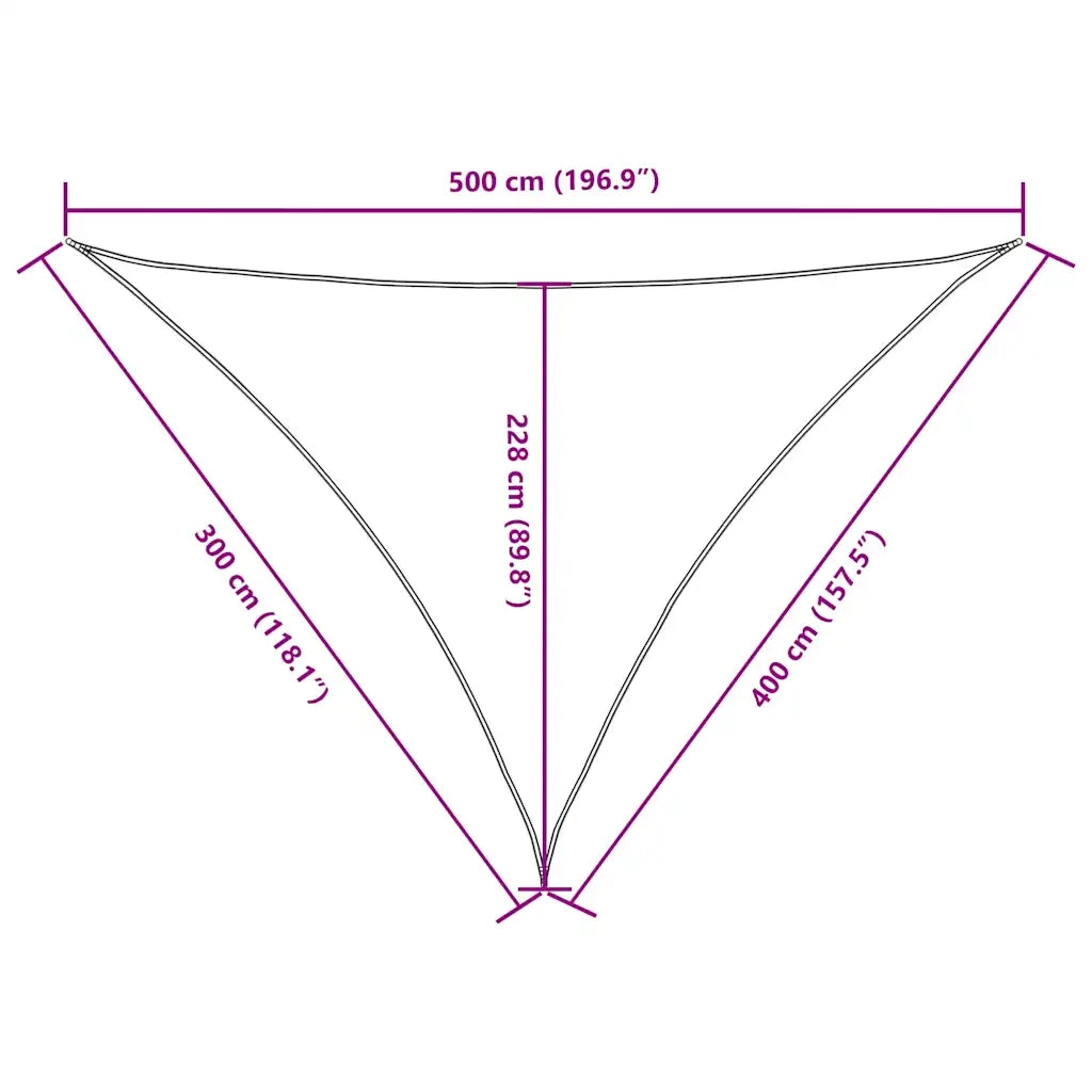 Parasole a vela | Telo Ombra | Vela da ombra Oxford Triangolare 3x4x5 m Nero