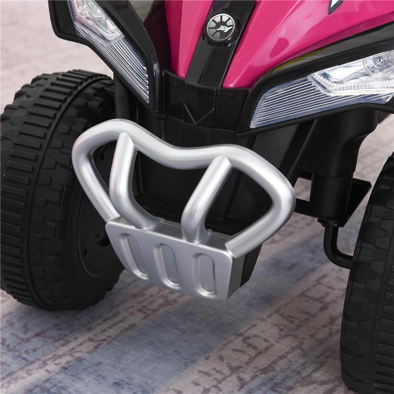 QUAD CAVALCABILE PER BAMBINI A SPINTA CON LUCI E SUONI 18-36 MESI ROSA E NERO