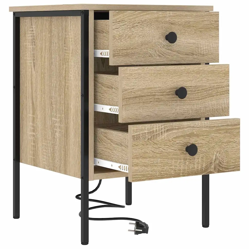 vidaXL Mobiletti da Notte 2 pcs rovere sonoma 42 x 41 x 61 cm