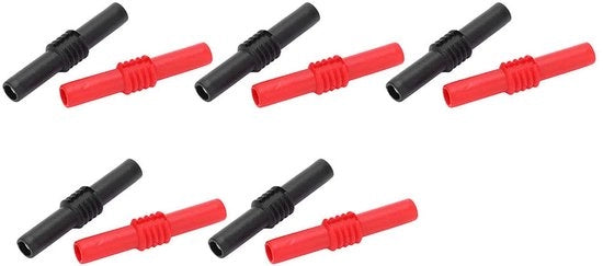 Estensione per cavi in PVC - 4mm - Estensibile - Facile da utilizzare - Duraturo e resistente al calore - Adatto per test di corrente elettrica - 10 pezzi.