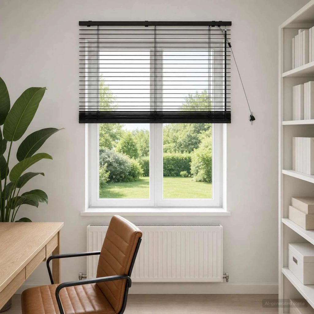 Tenda Veneziana Nero 100 x 160 cm 35 mm 42015491