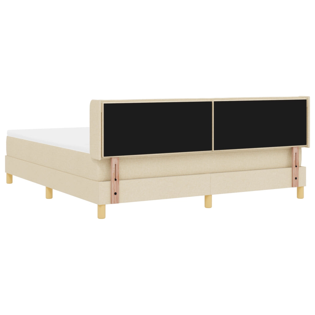 Letto a molle  con materasso panna 180x200 cm tessuto