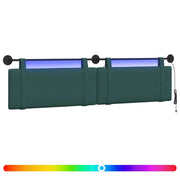 Testiera | Testata sospesa Con luce LED Verde Scuro Tessuto