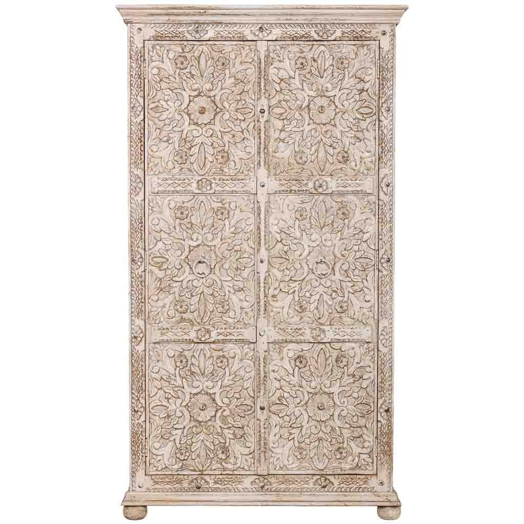Armadio in legno marrone fatto a mano 102x44x183h