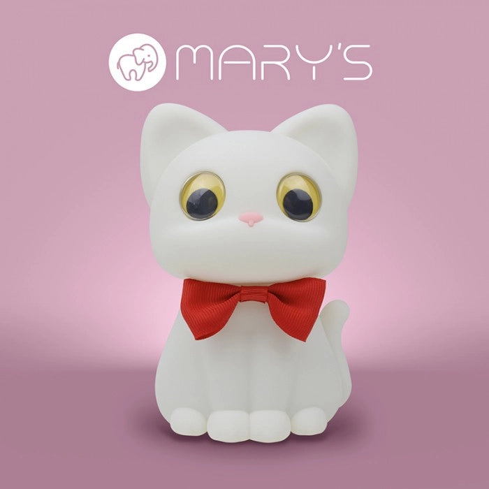 Lampada notte bimbi gattino LED RGB ricaricabile USB-C Mary's