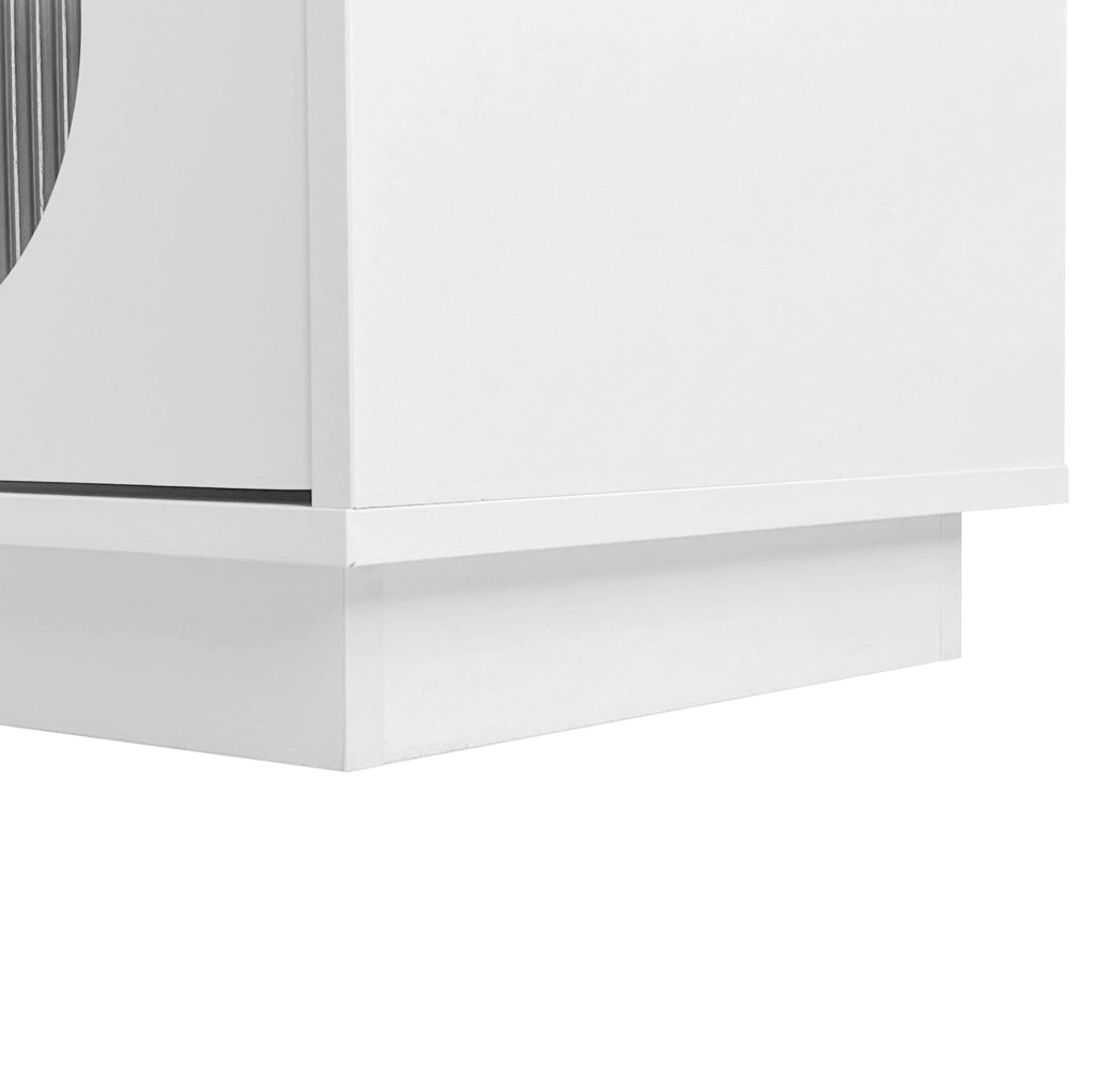 Tocador con specchio LED; 100x40x75 cm; truciolare; bianco