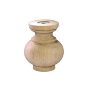 Piede in legno serie "Dekor" - Ã˜ 85 - H.100 mm. - grezzo