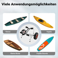 Carrello porta canoa tavola da surf barca Carrellino in alluminio per trasporto Pieghevole