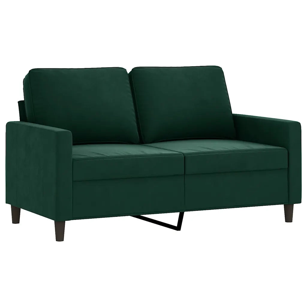 Divano a 2 Posti-Sofa 2 Posti Verde Scuro 120 cm in Velluto 164925