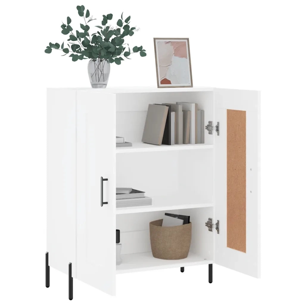 Credenza Bianca 69,5x34x90 cm in Legno Multistrato 830204
