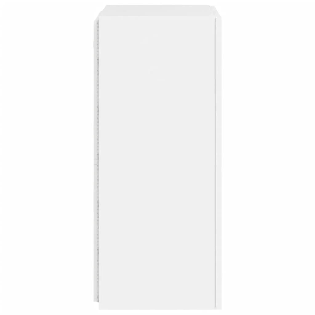 Mobile TV multimediale mensola TV credenza mobile TV sala da pranzo soggiorno camera da letto montaggio a parete con luci LED 40,5 x 35 x 80 cm bianco 02_0027886