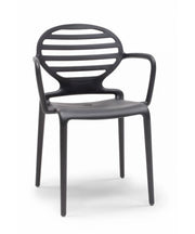 Sedia con braccioli set da 4 in tecnopolimero rinforzato Cokka Made in Italy SCAB DESIGN - Antracite 81