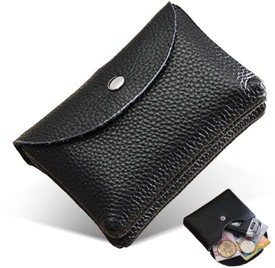 Portafoglio da donna - doppio strato - leggero - pelle morbida - mini portafoglio elegante - diverse tasche - pelle lussuosa - portafoglio da donna